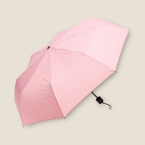 Pink-White Victoria’s Secret Striped Compact-Travel Umbrella